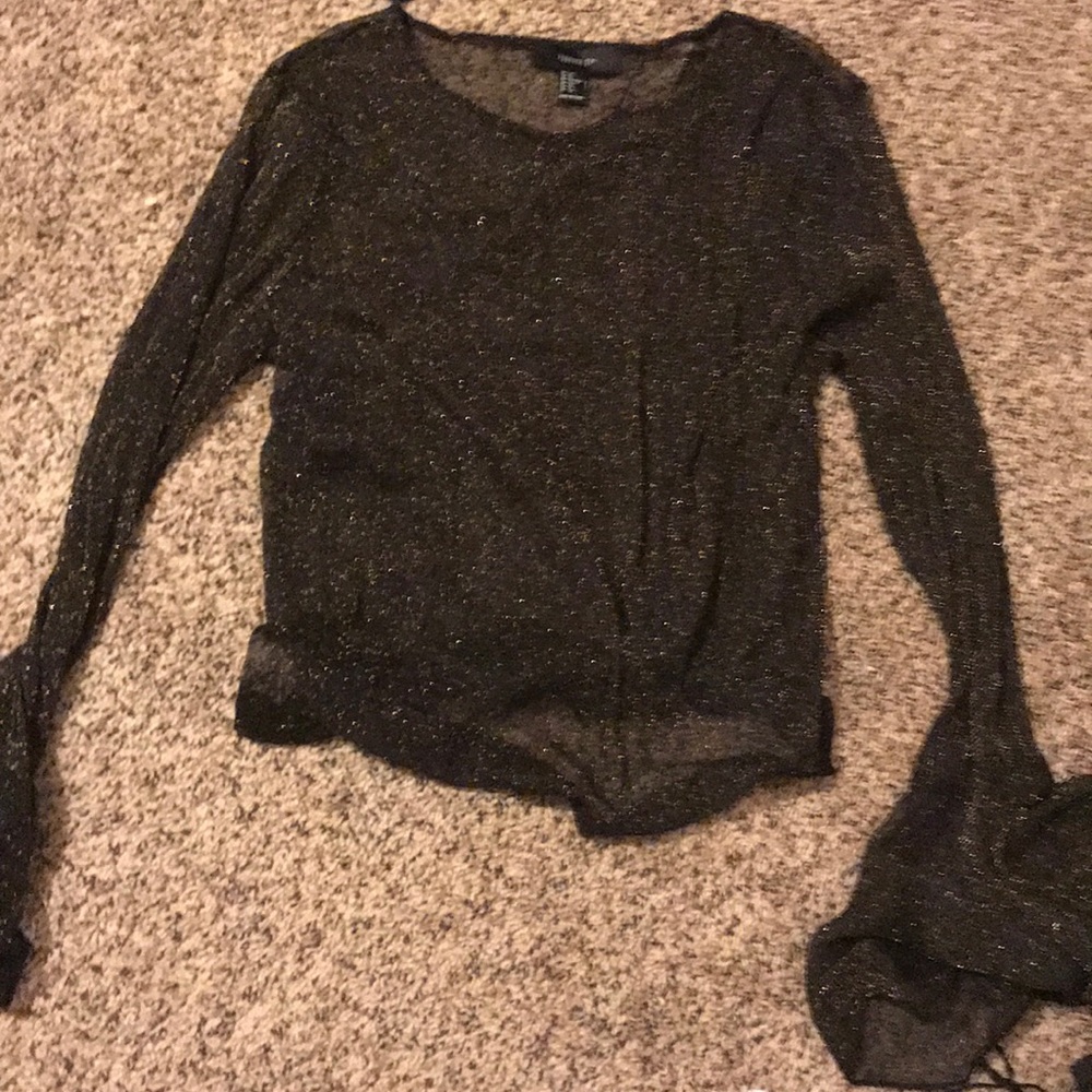 f21 NEVER WORN shirt! GOLD AND darkest brown